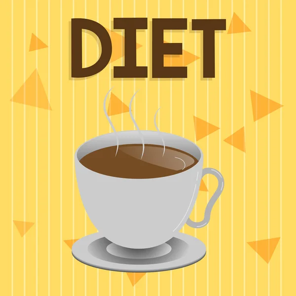 Kézírás diéta. Koncepció jelentése egészséges életmód Csökkenti az élelmiszer-bevitel Vegetáriánus Nem a koleszterinre — Stock Fotó