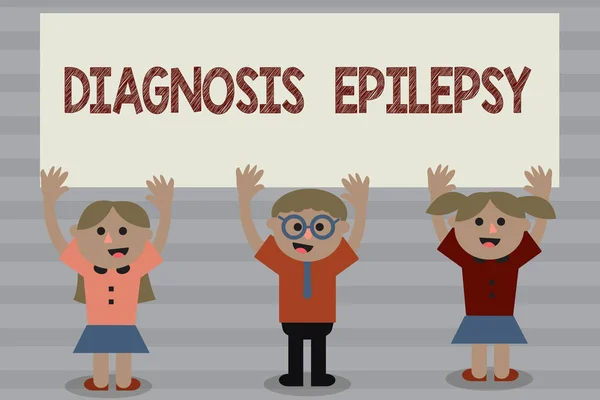 Textdiagnose Epilepsie. Geschäftskonzept für Störungen, bei denen die Gehirnaktivität anormal wird — Stockfoto