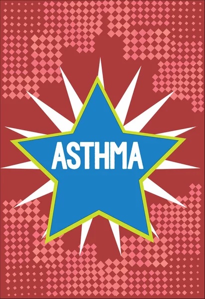 Palavra escrita texto Asma. Conceito de negócio para a condição respiratória marcada por espasmos nos brônquios dos pulmões — Fotografia de Stock