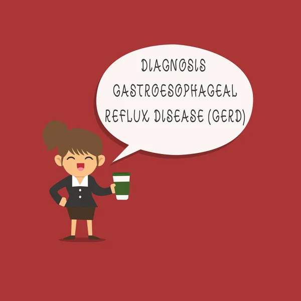 Texte écrit Diagnostic Reflux gastro-œsophagien Maladie Gerd. Concept d'entreprise pour les troubles digestifs — Photo