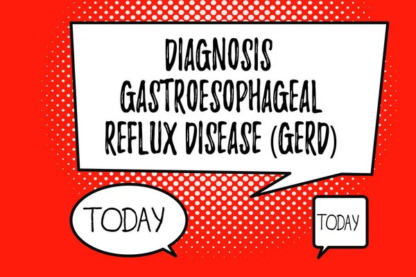 Word writing text Diagnosis Gastroesophageal Reflux Disease Gerd . Business concept for Digestive disorder
