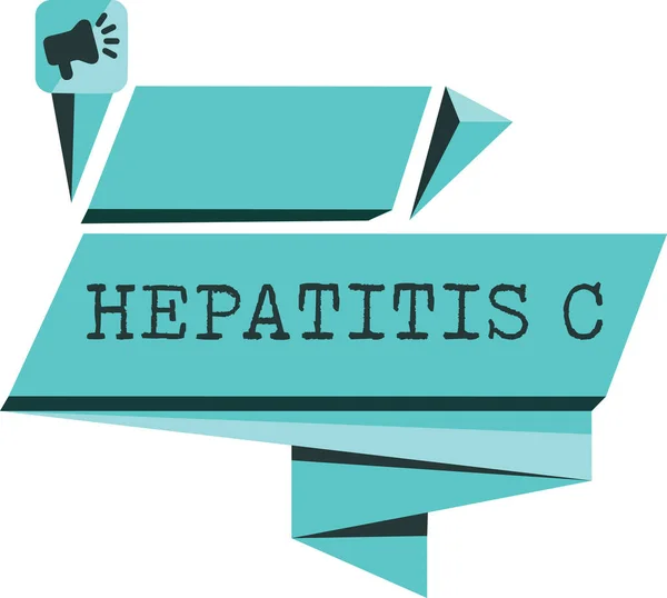 Word writing text Hepatitis C. Business concept for Inflammation of the liver due to a viral infection Liver disease