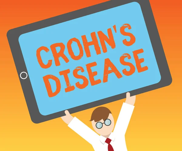 Menulis catatan yang menunjukkan Crohn s adalah penyakit. Foto bisnis yang menampilkan penyakit inflamasi pada saluran pencernaan — Stok Foto