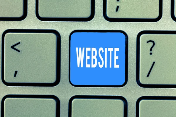 Текстовый сайт. Бизнес-концепция для связанных веб-страниц, расположенных под одним доменным именем Интернет — стоковое фото