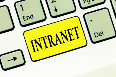 Word metin yazma Intranet. Yerel veya kısıtlanmış iletişim iş kavramı özellikle özel bir ağ