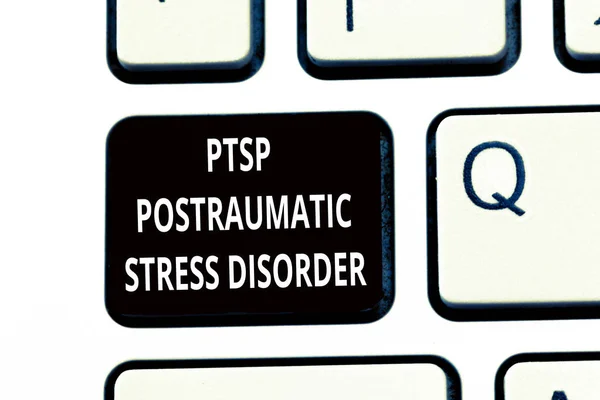 Conceptual hand writing showing Ptsd Postraumatic Stress Disorder. Business photo text Serious mental condition Emotional Stress