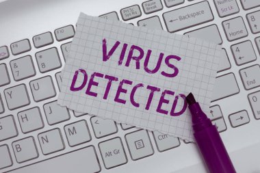 Kavramsal el virüs tespit gösterilen yazma. İş fotoğraf metin bir bilgisayar program önlemek ve kötü amaçlı yazılım kaldırmak için kullanılan