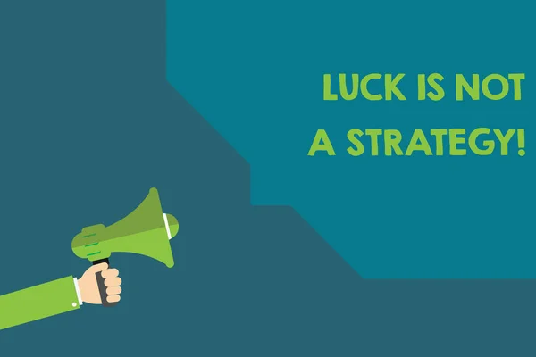 手書きテキスト運がない戦略です。意味の概念に幸運なときに意図的に計画されていません。 — ストック写真