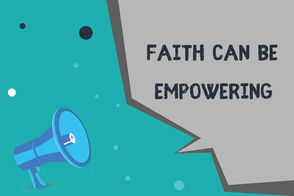 Escrever uma nota mostrando Faith Can Be Empowering. Foto de negócios mostrando Confiança e Acreditando em nós mesmos que podemos fazê-lo — Fotografia de Stock
