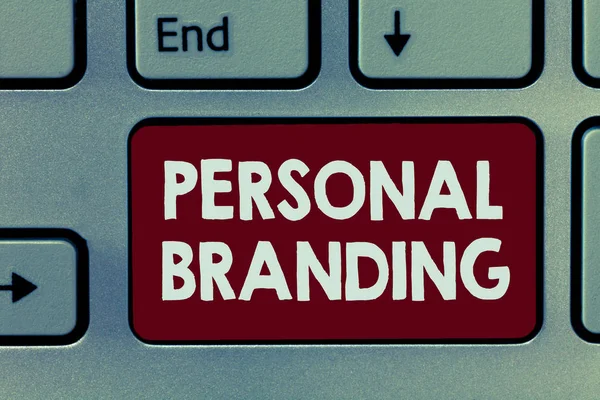 Handwriting text Personal Branding. Concept meaning Marketing themselves and their careers as brands