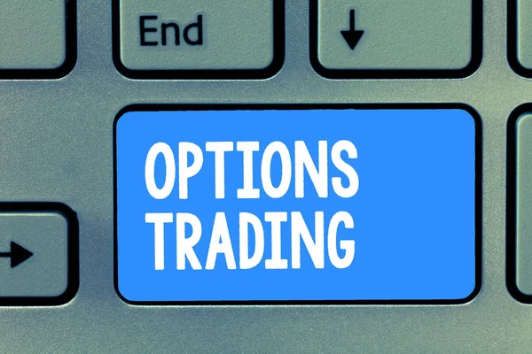 Word writing text Options Trading. Business concept for Different options to make goods or services spread worldwide