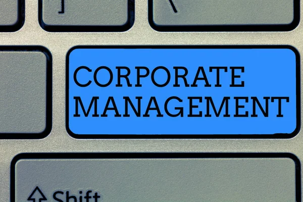 Textová značka zobrazující Corporate Management. Konceptuální fotografie všech úrovní manažerského personálu a excutivů — Stock fotografie