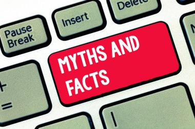 Mitler ve gerçekler yazma el yazısı metin. Modern ve Antik dönem hakkında kavram anlam Oppositive kavramı