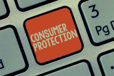 Word writing text Consumer Protection. Business concept for Fair Trade Laws to ensure Consumers Rights Protection clipart