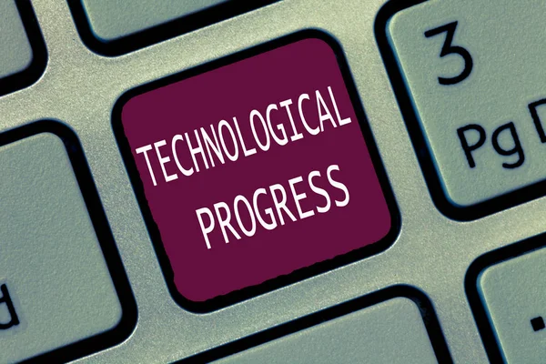 Textová značka zobrazující technologický pokrok. Koncepční foto celkově Proces inovace v inovačním procesu — Stock fotografie