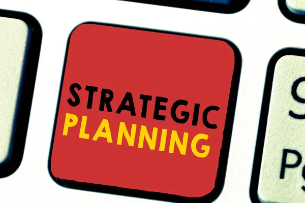 Word writing text Strategic Planning. Business concept for Organizational Management Activity Operation Priorities