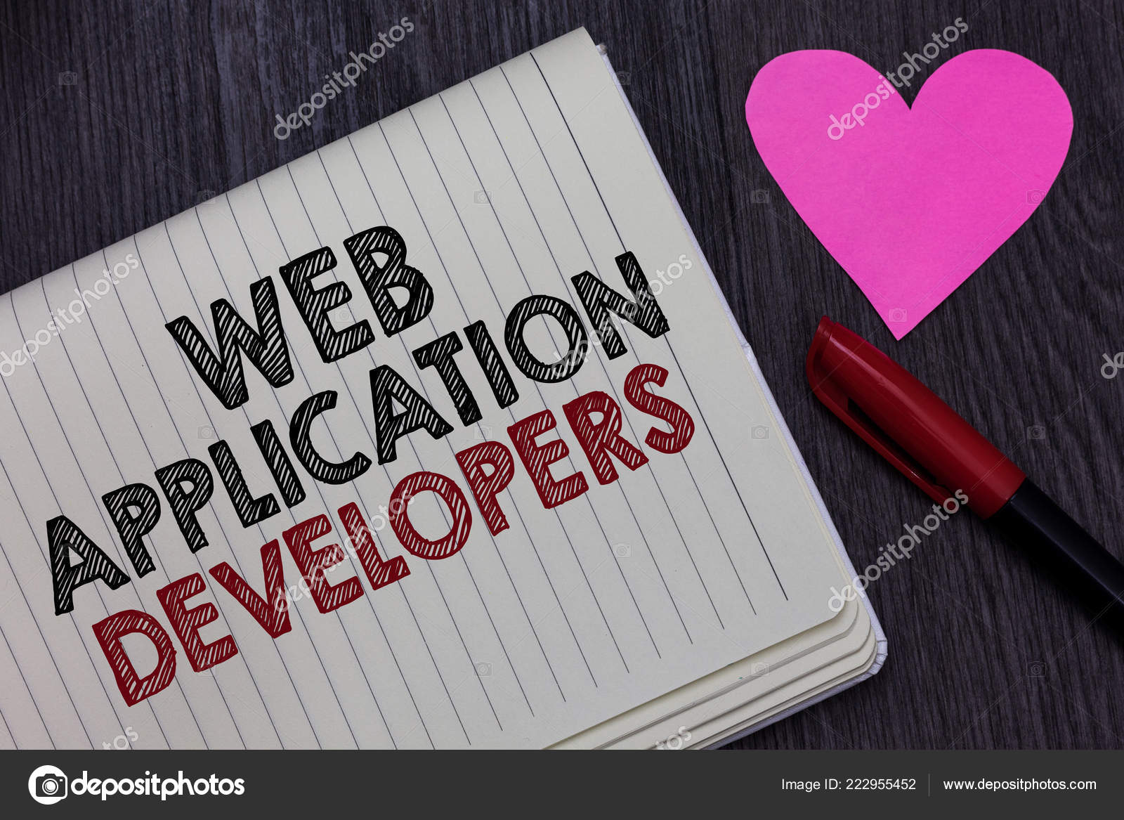 Writing Note Showing Web Application Developers Business Photo