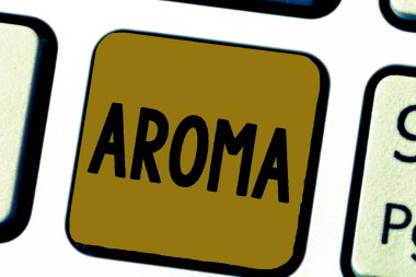 Word metin yazma Aroma. İş kavramı kendine özgü genellikle hoş kokulu ince yaygın atmosfer için