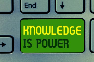 Word metin bilgi güç yazma. İş kavramı deneyim ve eğitim edinilen becerileri için