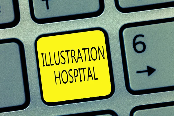 Escribir texto a mano Illustration Hospital. Concepto que significa Arte Aplicado Único de la Institución y Práctica Médica — Foto de Stock