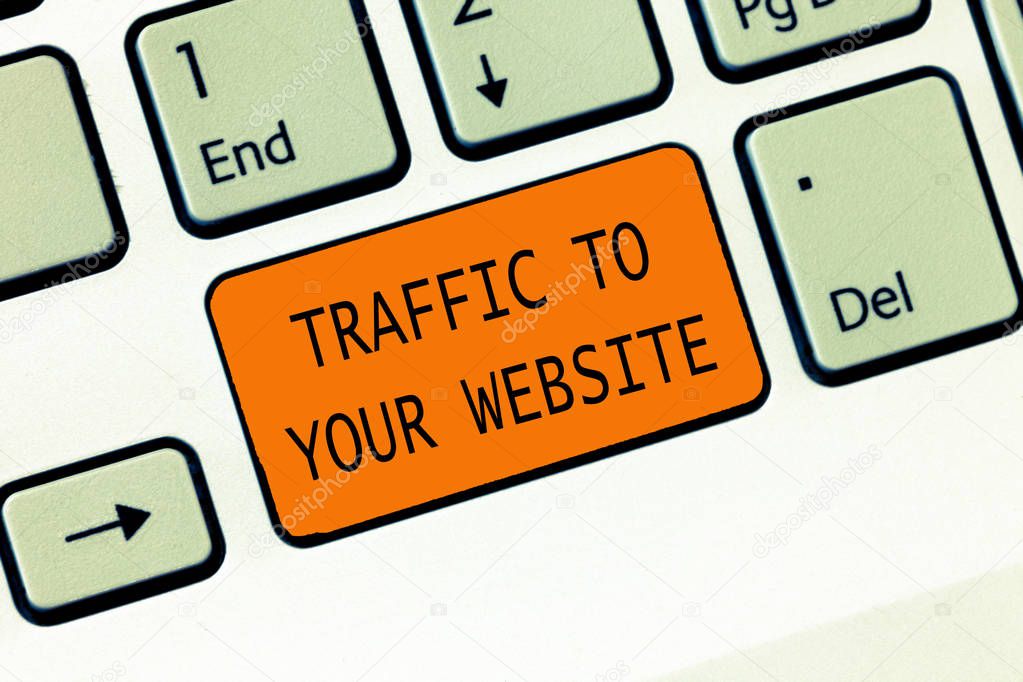 Conceptual hand writing showing Traffic To Your Website. Business photo text Lifeblood of online business more Potential Leads