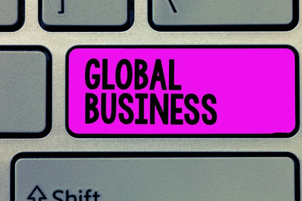 Sms 'je met Global Business. Conceptuele foto Handel en bedrijfssysteem een bedrijf doen over de hele wereld — Stockfoto