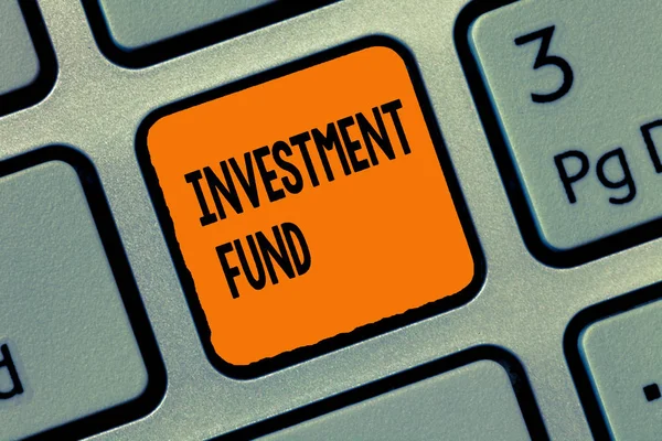 Handwriting text writing Investment Fund. Concept meaning A supply of capital belonging to numerous investors