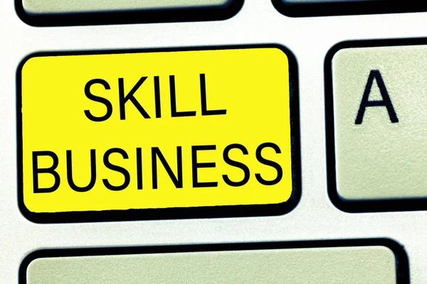 Conceptueel handschrift met Skill Business. Zakelijke foto tekst Mogelijkheid om zakelijke onderneming te behandelen Intellectuele expertise — Stockfoto