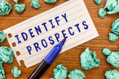 Kavramsal el tanımlamak umutları gösterilen yazma. Olası istemci Ideal müşteri potansiyel bağış vitrine iş fotoğraf