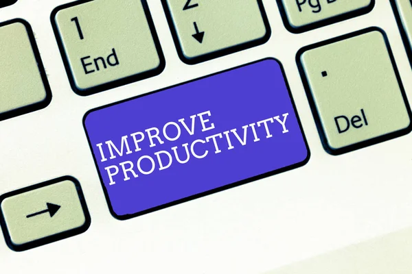 Writing Obs visar förbättra produktiviteten. Företag foto annonstexter förbättra kvalitet av Input tiden och Perforanalysisce — Stockfoto