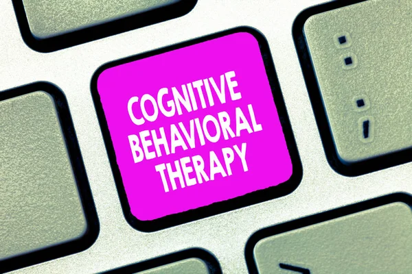Text sign showing Cognitive Behavioral Therapy. Conceptual photo Psychological treatment for mental disorders