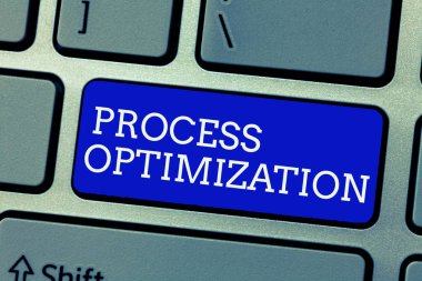 Süreç İyimserliğini gösteren kavramsal el yazısı. İş fotoğraflarının sergilenmesi Organizasyonları Geliştirme Verimliliğini Büyütür