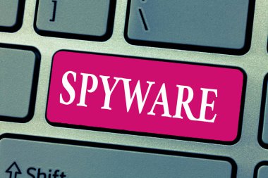 Word metin yazma Spyware. İş kavramı için kullanıcı sağlar yazılım diğer bilgisayar hakkında bilgi edinmek