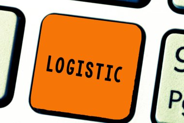 Lojistik gösterilen Not yazma. Karmaşık aktivite planlama yürütme dikkatli organizasyonu vitrine iş fotoğraf