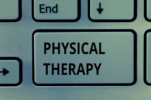 Signe texte montrant Physiothérapie. Photo conceptuelle Traitement ou analyse du handicap physique Physiothérapie — Photo