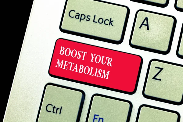 Rukopis textu psaní zvýšit váš metabolismus. Pojetí znamená zvýšit účinnost spalování tuků — Stock fotografie