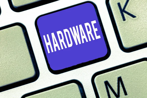 Texto de escritura de palabras Hardware. Concepto de negocio para máquinas y otros componentes físicos sistema electrónico de ordenador — Foto de Stock