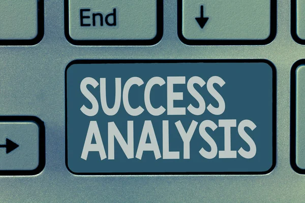 Word writing text Success Analysis. Business concept for creating graph to determine increase in sales or profits