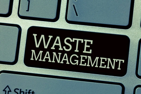 Konzeptionelle Handschrift, die die Abfallwirtschaft zeigt. Geschäftliche Foto-Text-Aktionen zur Entsorgung von Müll erforderlich — Stockfoto