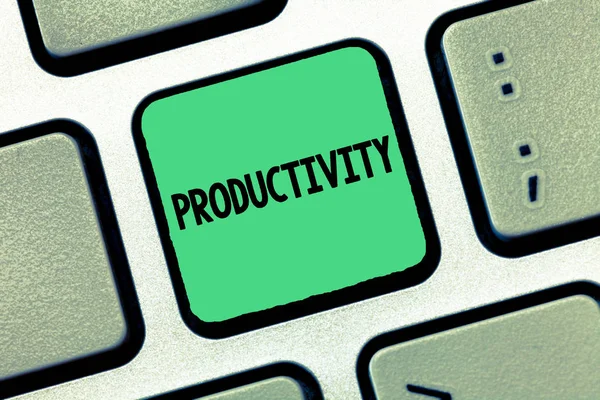 Tekst pisma ręcznego pisania produktywności. Koncepcję co oznacza Państwo lub jakości bycia produktywnym skuteczności sukces — Zdjęcie stockowe