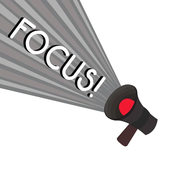 Word tekst intoetsen Focus. Businessconcept voor toestand of kwaliteit hebben of produceren van duidelijke visuele definitie — Stockfoto