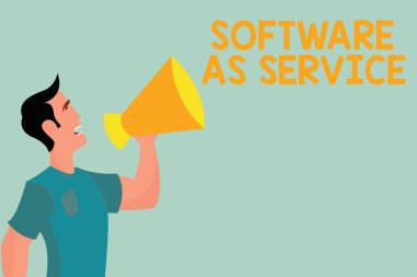 Yazılım olarak servis yazma el yazısı metin. On Demand anlam kavramı abonelikte lisanslı ve merkezi olarak barındırılan