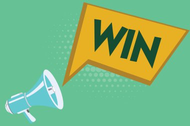 Kavramsal el kazanmak gösterilen yazma. İş fotoğraf vitrine olmak ulaşmak bir şey çaba ile başarılı olmak için verimli ve muzaffer Yönet