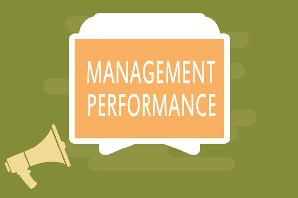 Word writing text Management Performance. Geschäftskonzept für Feedback zu Managerfähigkeiten und -kompetenzen — Stockfoto