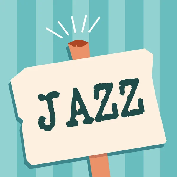 Palavra Escrita Texto Jazz Conceito Negócio Para Ritmo Forte Usando — Fotografia de Stock