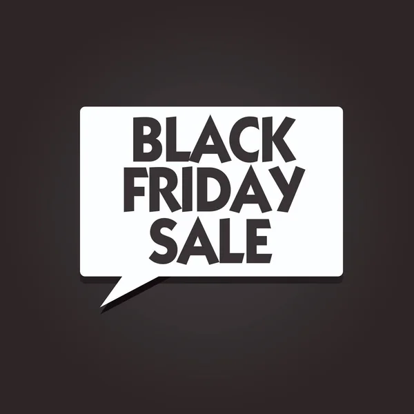 Panneau texte montrant Black Friday Sale. Photo conceptuelle Journée shopping Début de la saison shopping de Noël — Photo