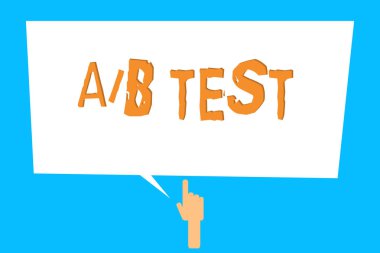 Basit kısa anket araştırma deneme sorgu anket vitrine kavramsal el yazma gösteren A B test iş fotoğraf