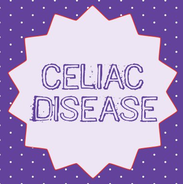 Kavramsal el Çölyak hastalığı gösterilen yazma. İş fotoğraf metin ince bağırsak gluten sindirim sorunu için aşırı duyarlı