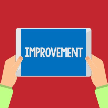 İyileşme gösteren Not yazma. İş fotoğraf vitrine yenilik ilerleme şeyler büyümek daha iyi özel değişiklikler yapmak