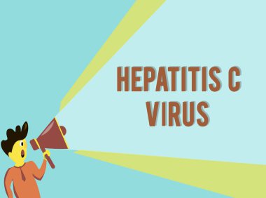 Word metin Hepatit C virüsü yazma. Viral hepatit hastalığı nedenleri infektif Aracısı iş kavramı.